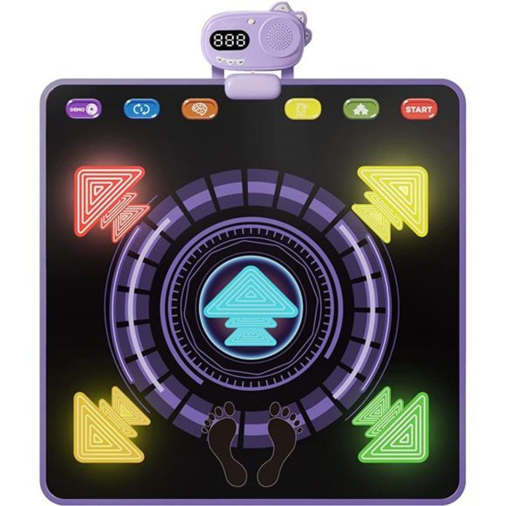 Dance Mat with Detachable Wireless Connect Music Player, Light-up Dance Pad